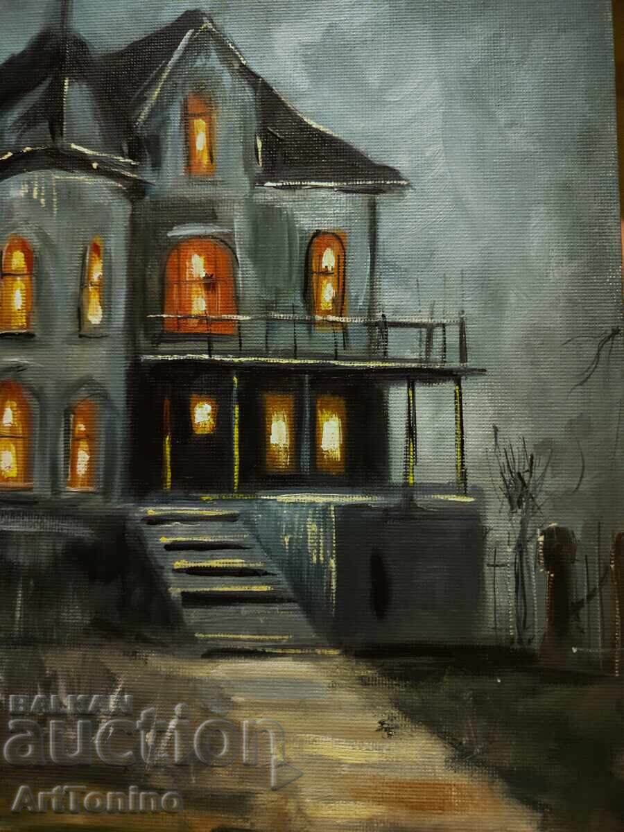 Auction Oil painting - Halloween - Anton Yordanov Auction Oil painting - Halloween - Anton Yordanov