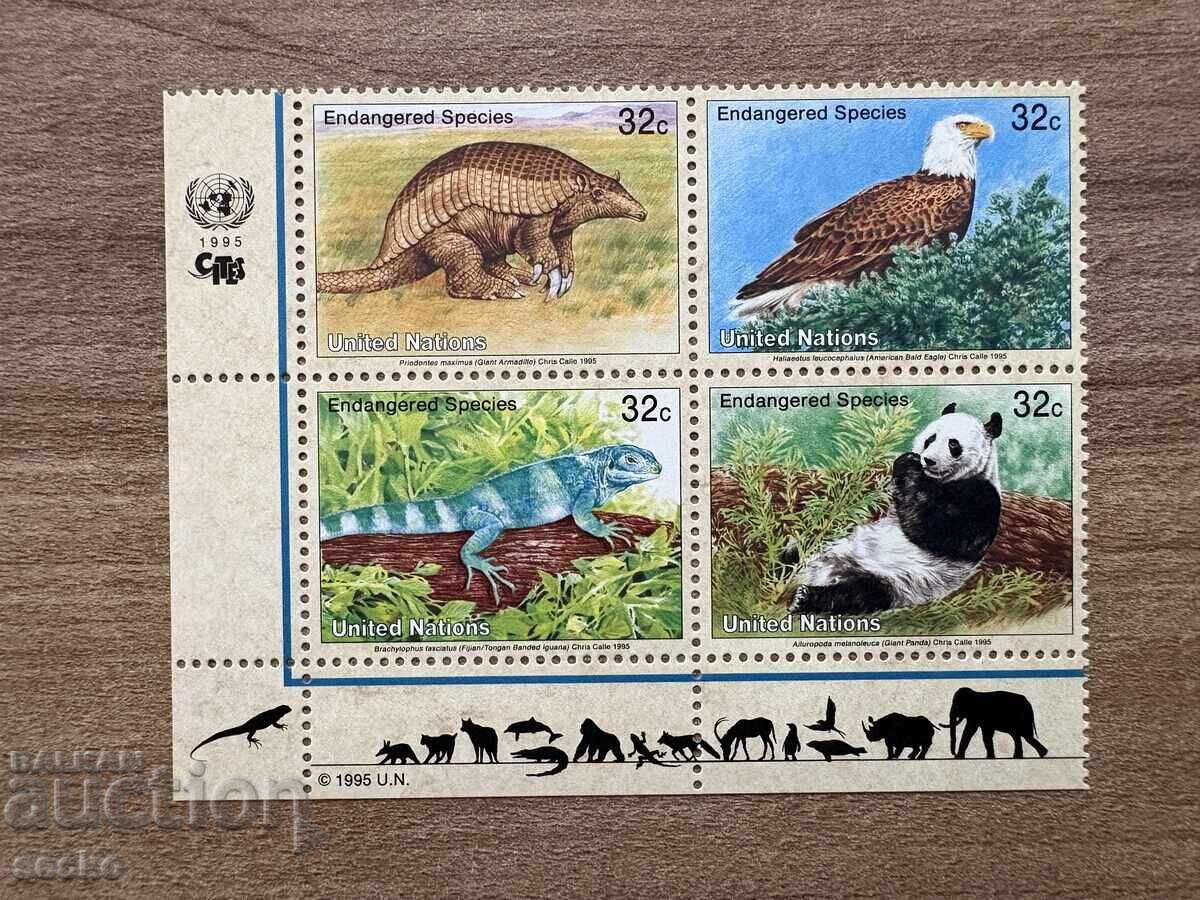 UN New York - Endangered Animals (1995) MNH