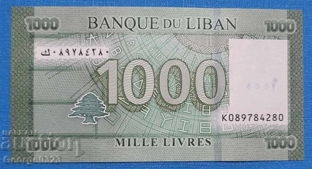 Lebanon 2016 1000 Lebanese Pounds UNC New with price 1.00 BGN | € 0.51