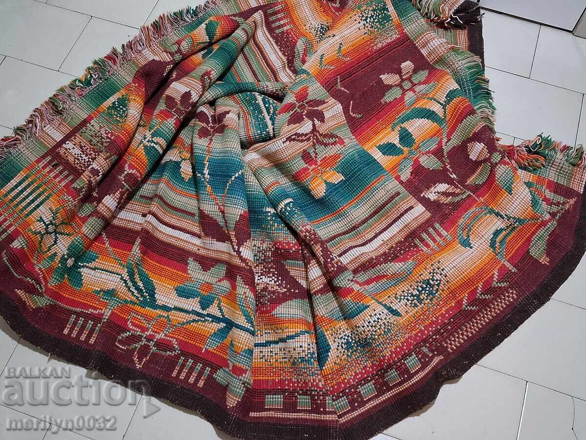 Old hand-woven wool rug 200/135cm rug UNUSED Old hand-woven wool rug 200/135cm rug UNUSED