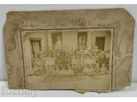 PREOT POP ȘCOALĂ ELEVI FOTOGRAFIE FOARTE VECHE CARTON