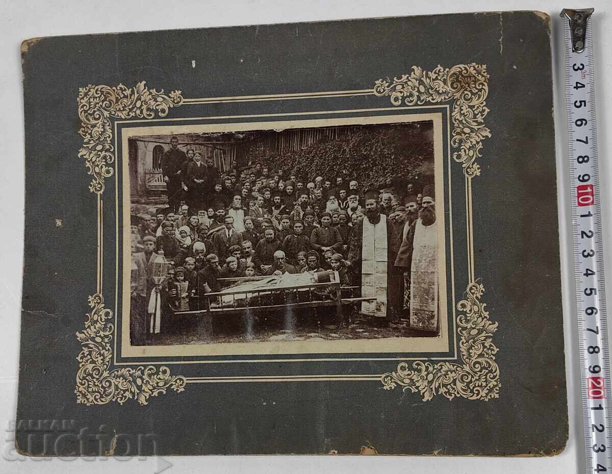 1922 ПОП СВЕЩЕНИК ПОПОВЕ ПОГРЕБЕНИЕ ПРОТОЙЕРЕЙ СНИМКА КАРТОН - 6