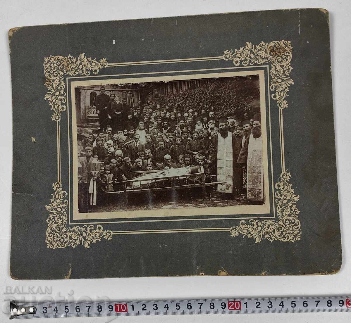 1922 ПОП СВЕЩЕНИК ПОПОВЕ ПОГРЕБЕНИЕ ПРОТОЙЕРЕЙ СНИМКА КАРТОН - 7