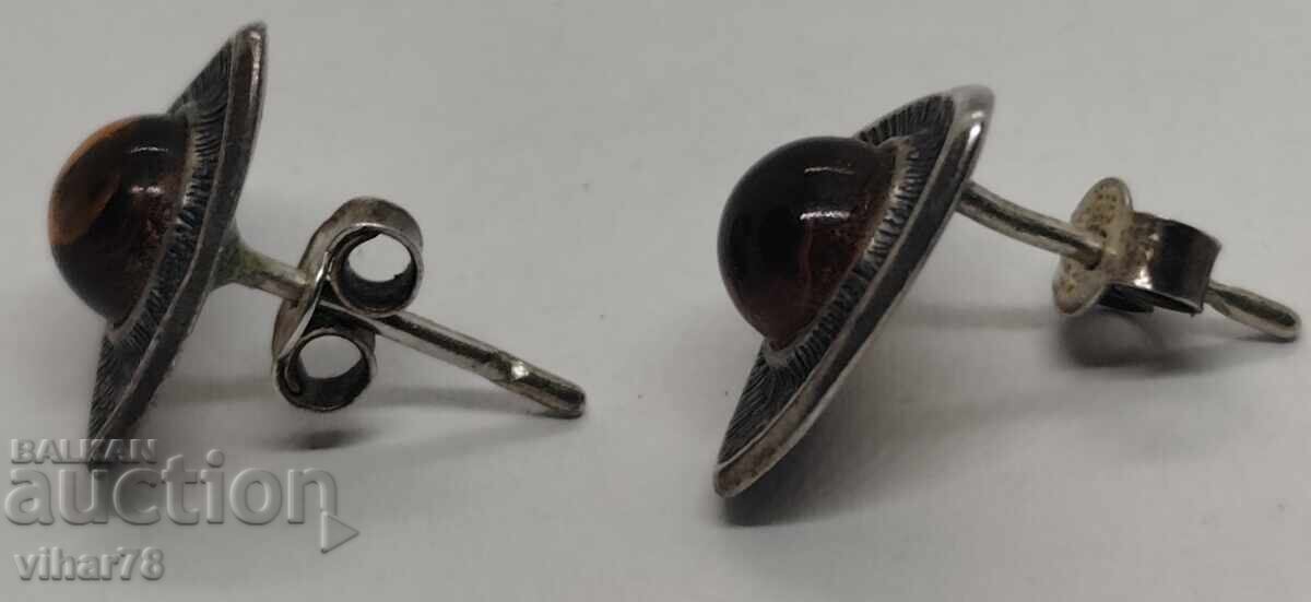 Cercei de argint cu chihlimbar - 5