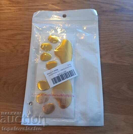 НОВИ! 3D стикери лапички за автомобил – златни, 6 броя - 7