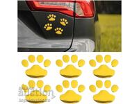 NOU! Autocolante 3D labe pentru mașină – aurii, 6 bucăți