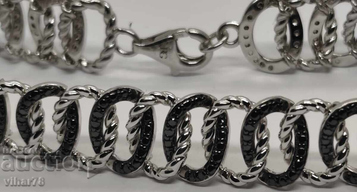 сребърна гривна с Черни диаманти с цена 649.99 лв. | € 332.33 сребърна гривна с Черни диаманти с цена 649.99 лв. | € 332.33