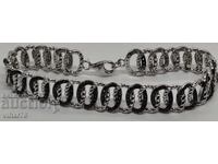 сребърна гривна с Черни диаманти