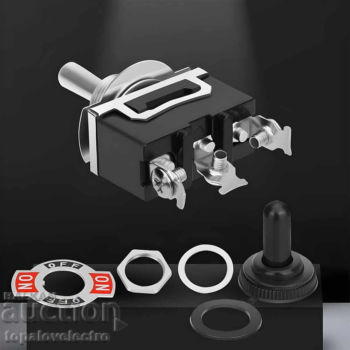 NEW! Set of 5 metal toggle switches with waterproof - 5