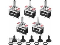 NOU! Set 5 buc. întrerupătoare tip tumbler metalice cu rezistență la apă