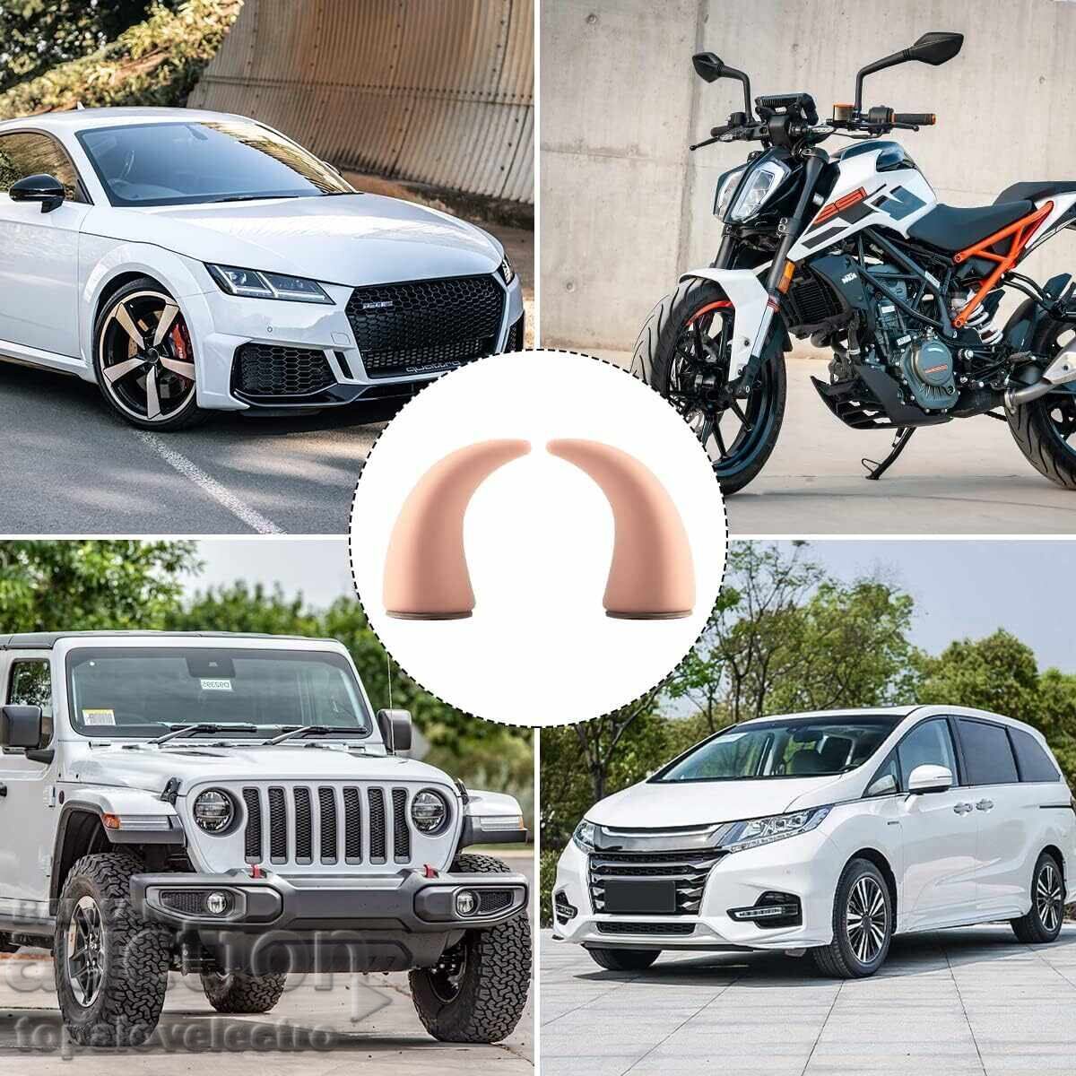 Аукцион НОВИ! 3D стикери „Дяволски рогца“ за автомобил – розови, 2 б