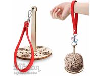 ΝΕΟ! Ξύλινος κρίκος για νήματα, για τον καρπό - 10 εκ., περιστρεφόμενος