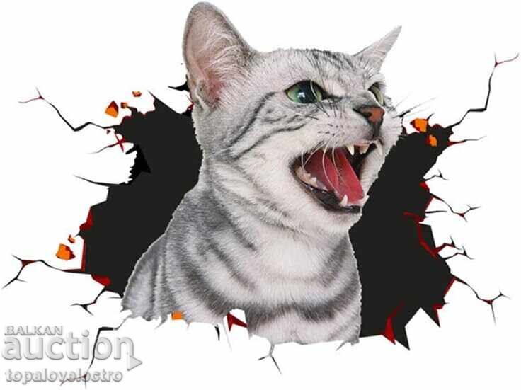 NOU! Autocolant 3D pentru mașină - pisică NOU! Autocolant 3D pentru mașină - pisică