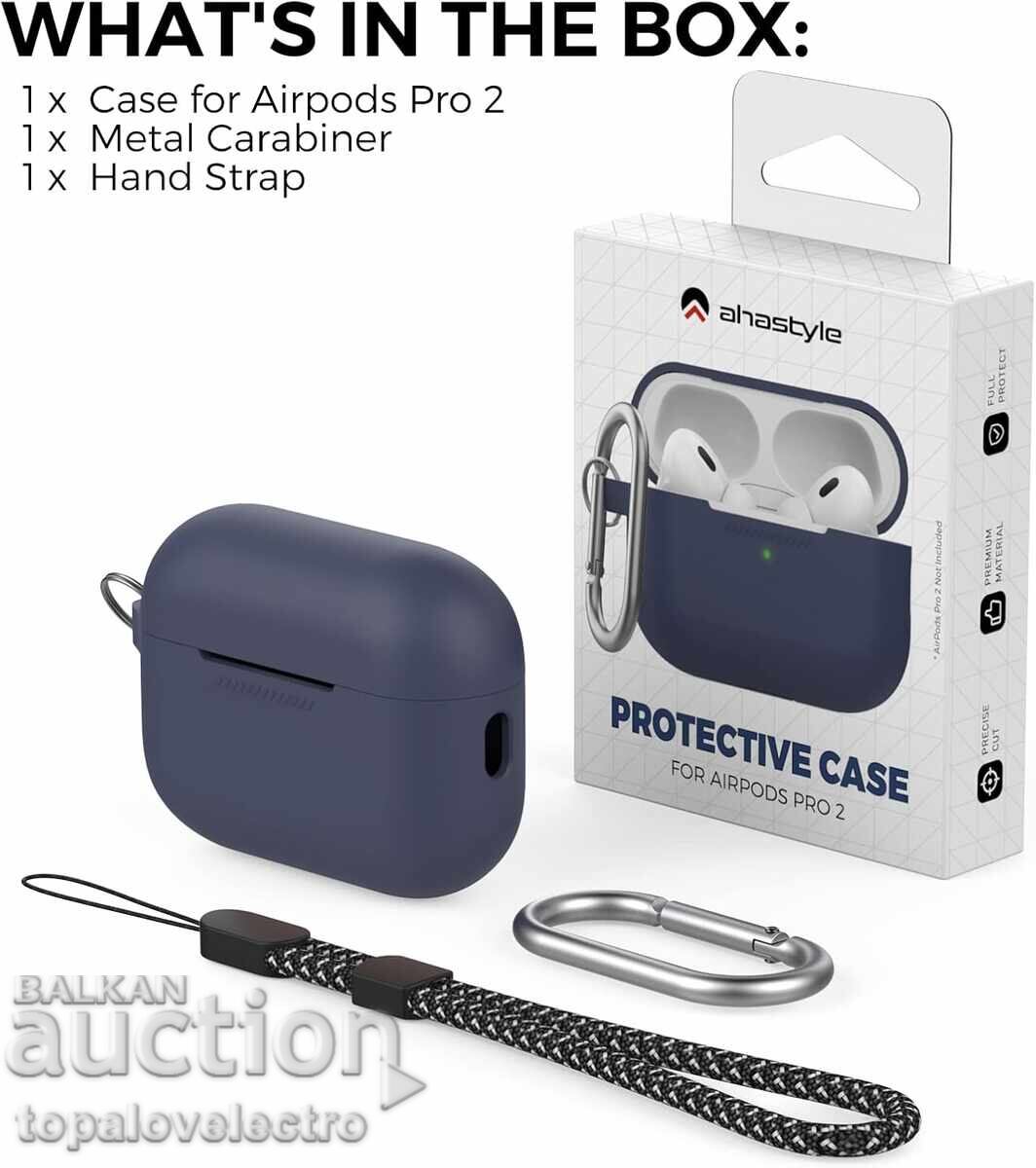NOU! Husă silicon pentru AirPods Pro 2 cu indicator LED și carabină - 7 NOU! Husă silicon pentru AirPods Pro 2 cu indicator LED și carabină - 7