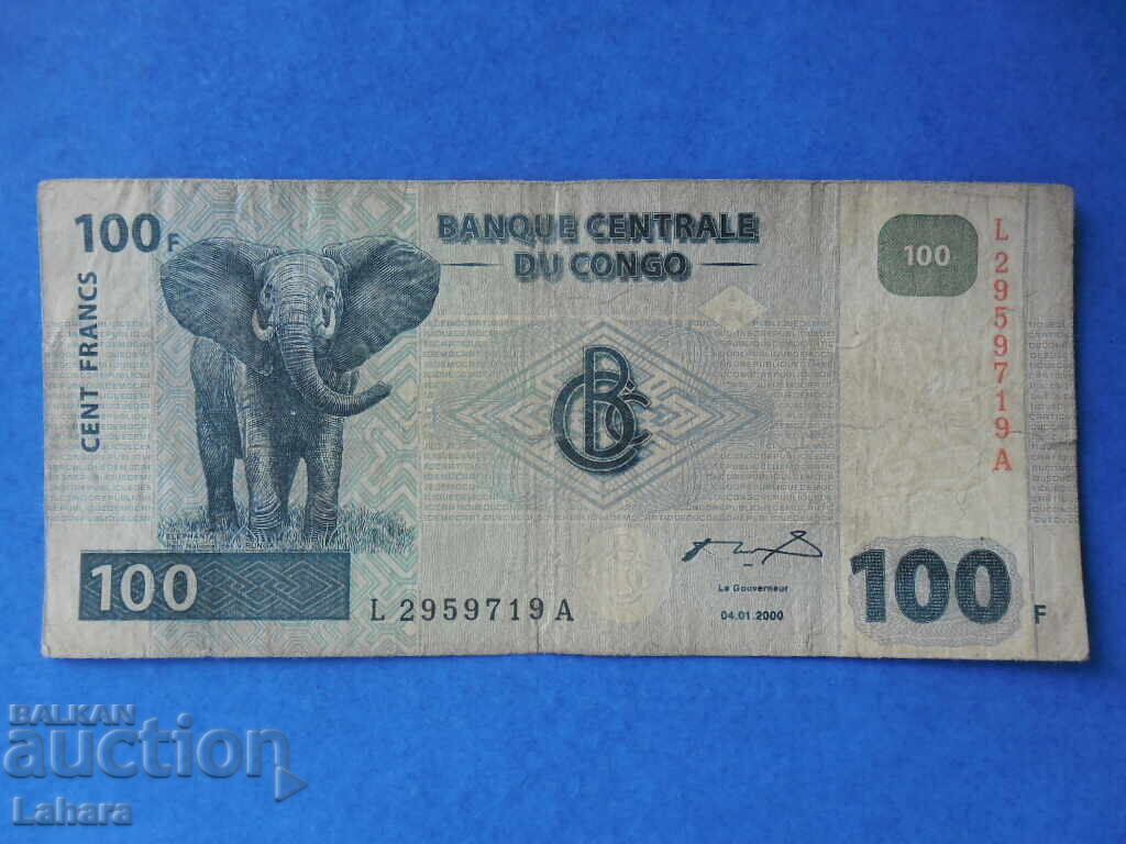 100 Francs 2000 Congo