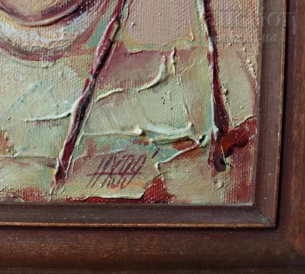 Аукцион Картина, пейзаж, море, мрежи, худ. Н. Ханзъров, 1999 г.