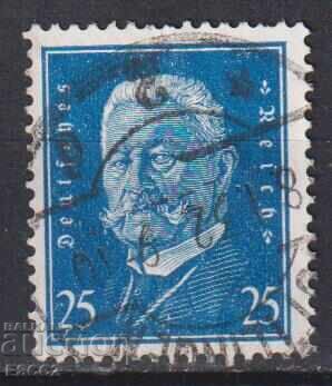 Σφραγισμένη γραμματόσημο Paul von Hindenburg 1928 από Γερμανικό Ράιχ