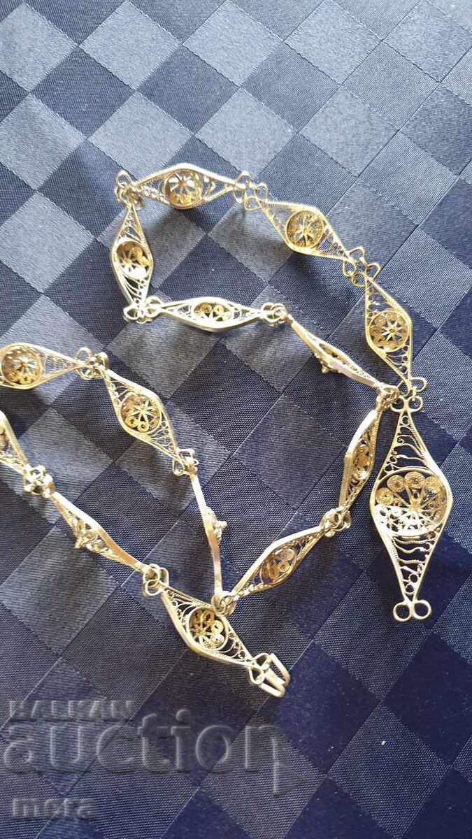 Εντυπωσιακή ασημένια ζώνη με φιλιγκράν - 5