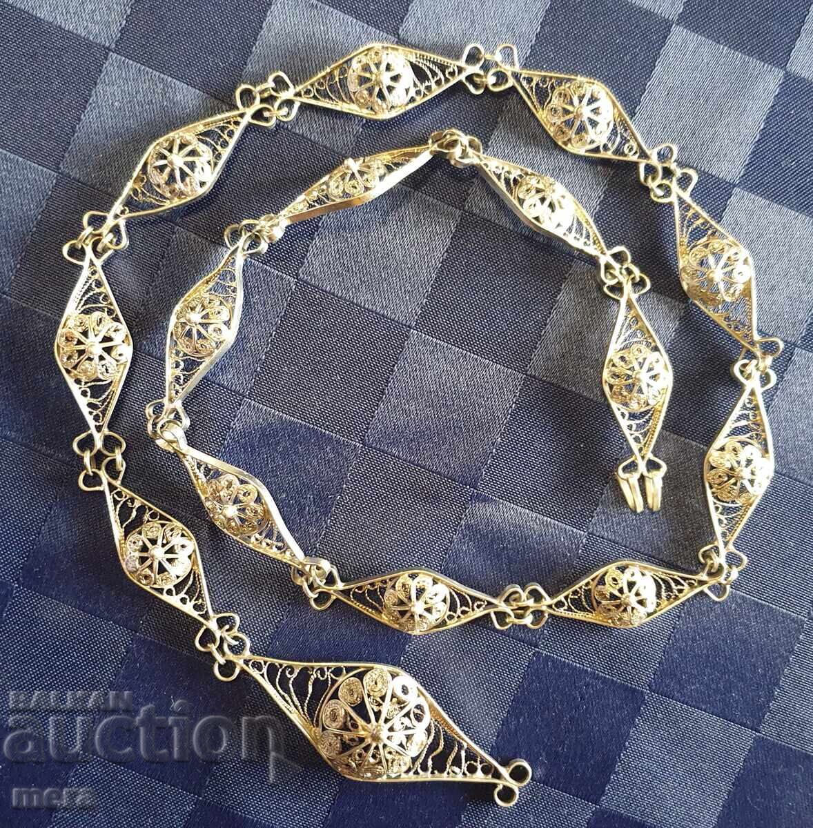 Εντυπωσιακή ασημένια ζώνη με φιλιγκράν - 7