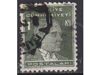 Stamped stamp Mustafa Kemal Atatürk 1931 from Turkey