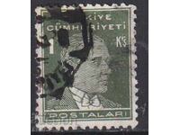 Stamped stamp Mustafa Kemal Atatürk 1931 from Turkey