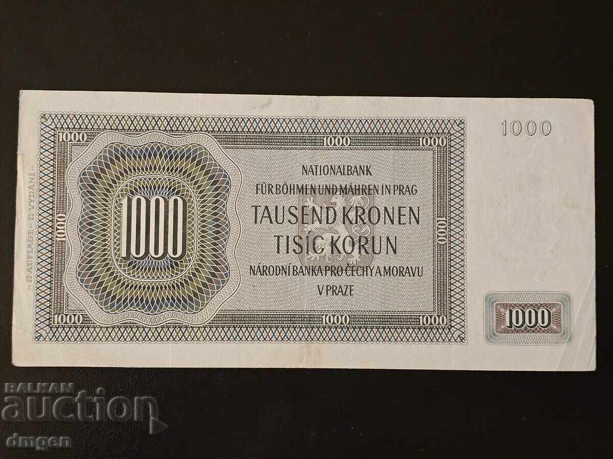 1000 Korun Bohemia and Moravia 1942 with price 99.00 BGN | € 50.62