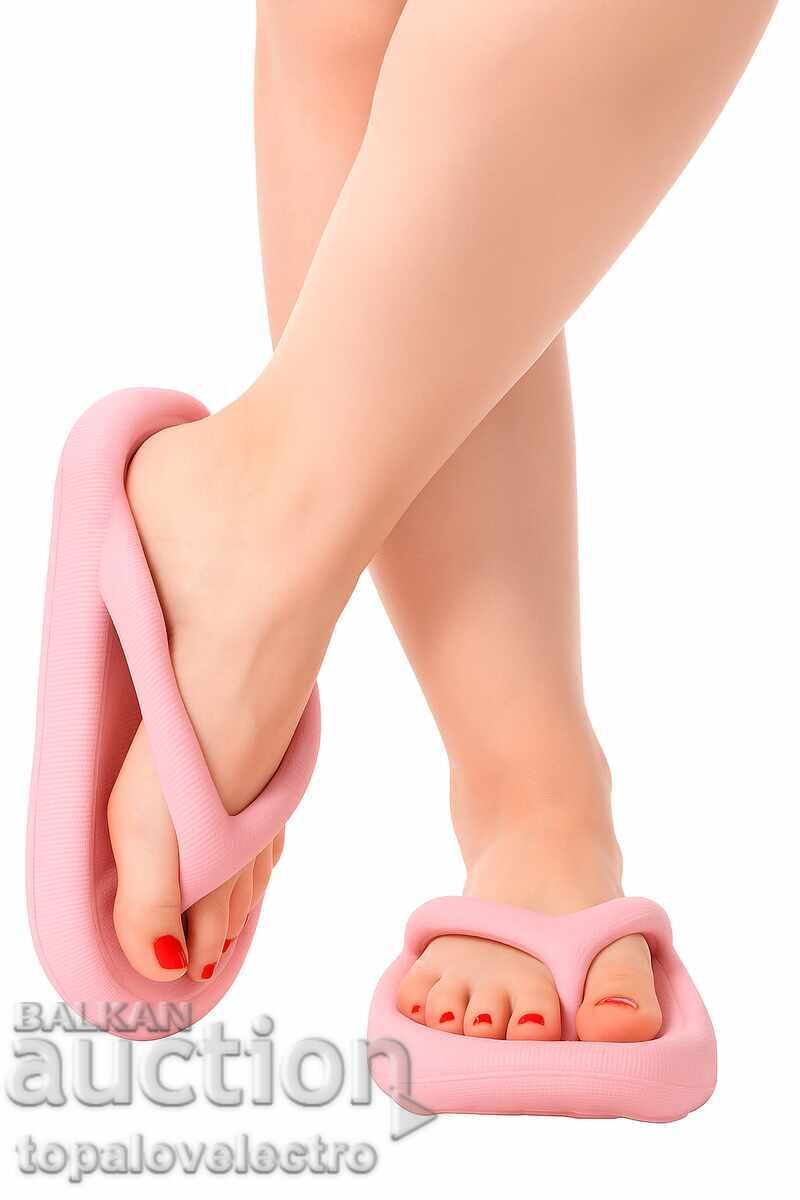 NEW! Women's flip-flops, Relax Vital Clouds slippers, pink color with price 4.00 BGN | € 2.05