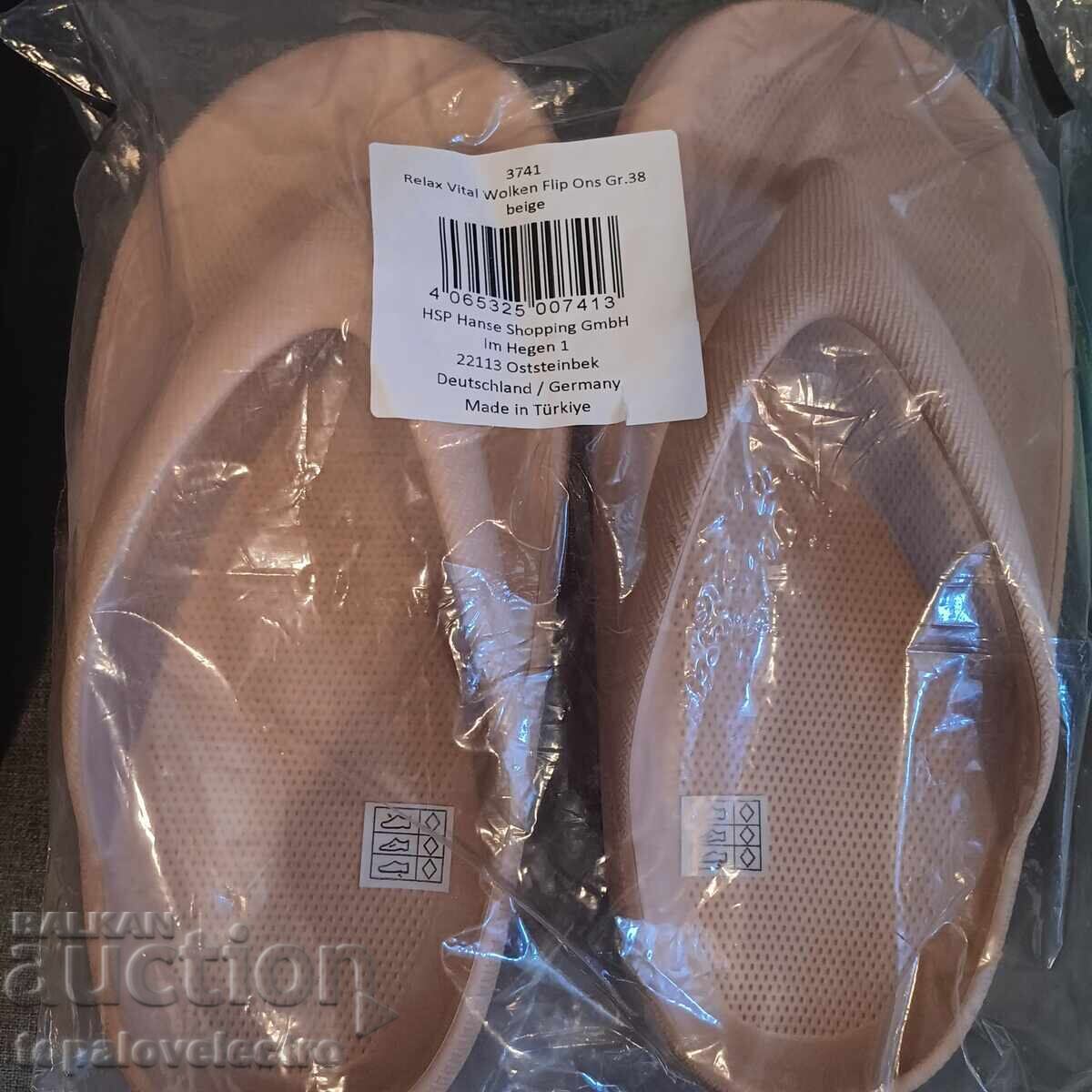 NEW! Women's flip-flops, Relax Vital Clouds slippers, pink color