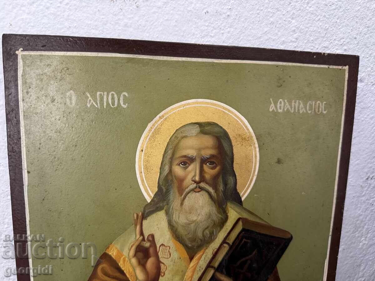 Hand-painted Greek icon - Saint Athanasius the Great. №7545 - 5 Hand-painted Greek icon - Saint Athanasius the Great. №7545 - 5