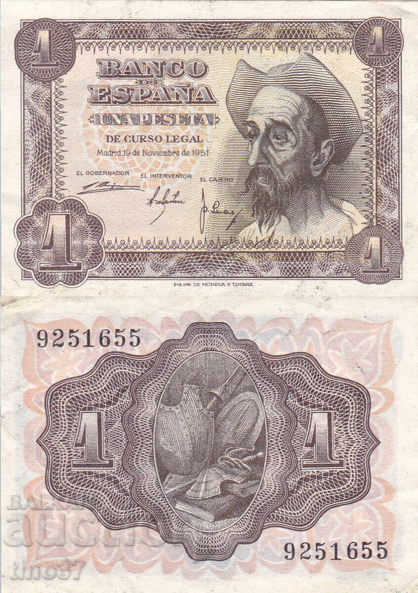 tino37 - SPAIN - 1 PESETA - 1951 - XF