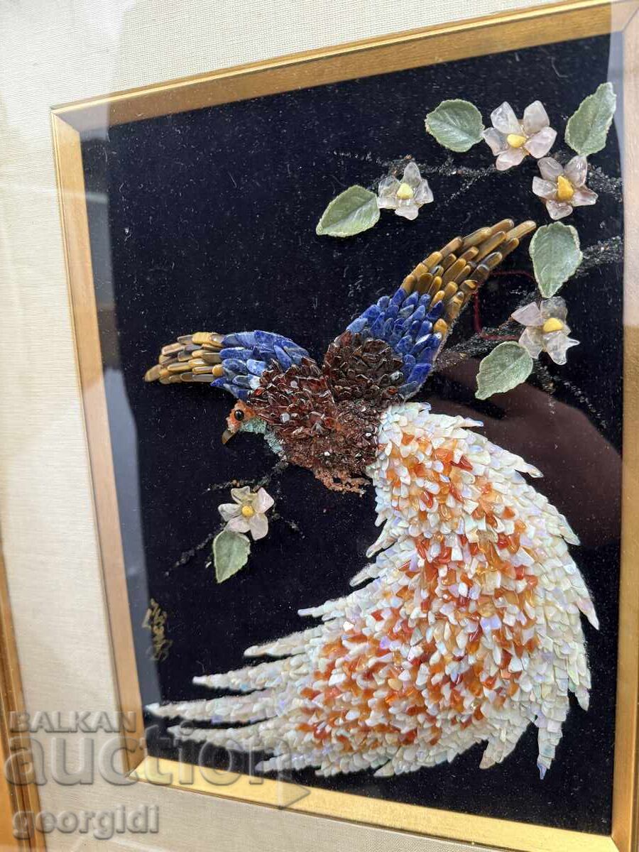 Handmade mosaic from semiprecious stones. No. 7546 with price 230.00 BGN | € 117.60