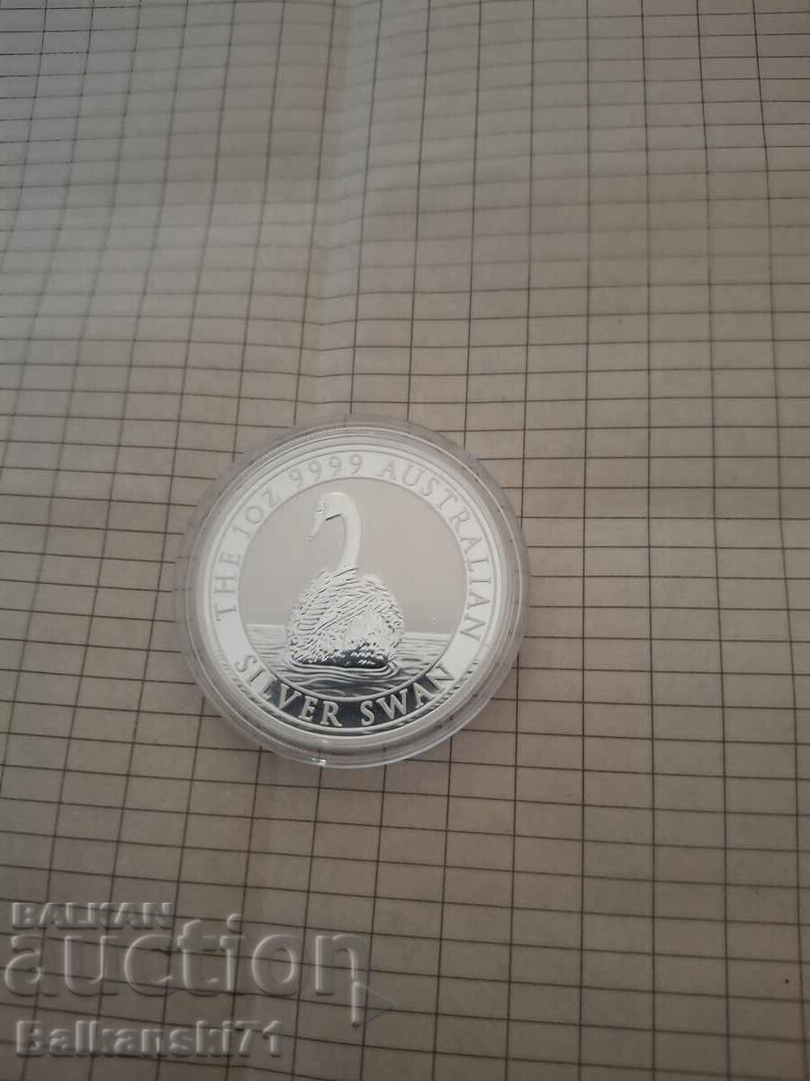 1 oz ασήμι Κύκνος 2023 Αυστραλία με τιμή 124.00 BGN | € 63.40 1 oz ασήμι Κύκνος 2023 Αυστραλία με τιμή 124.00 BGN | € 63.40