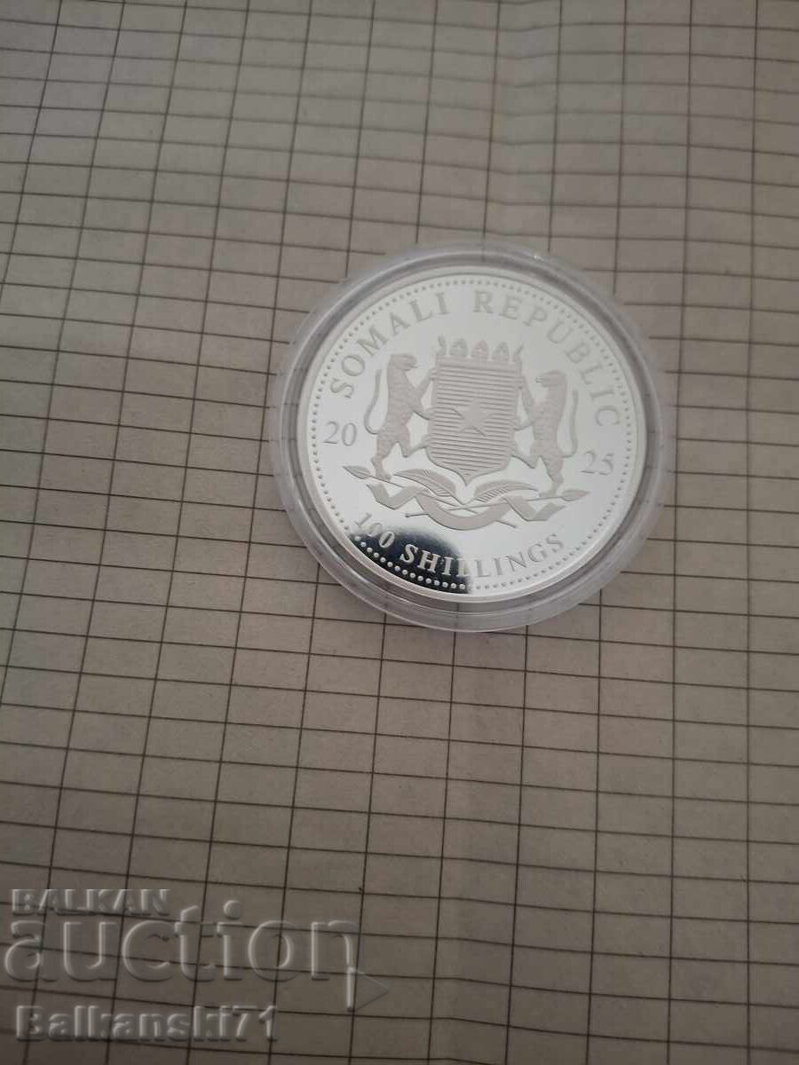 Auction  1 oz Silver Elephant 2025 Somali Republic