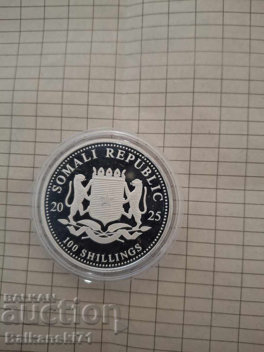 Livrarea 1 oz argint Elefant 2025 Republica Somaleză