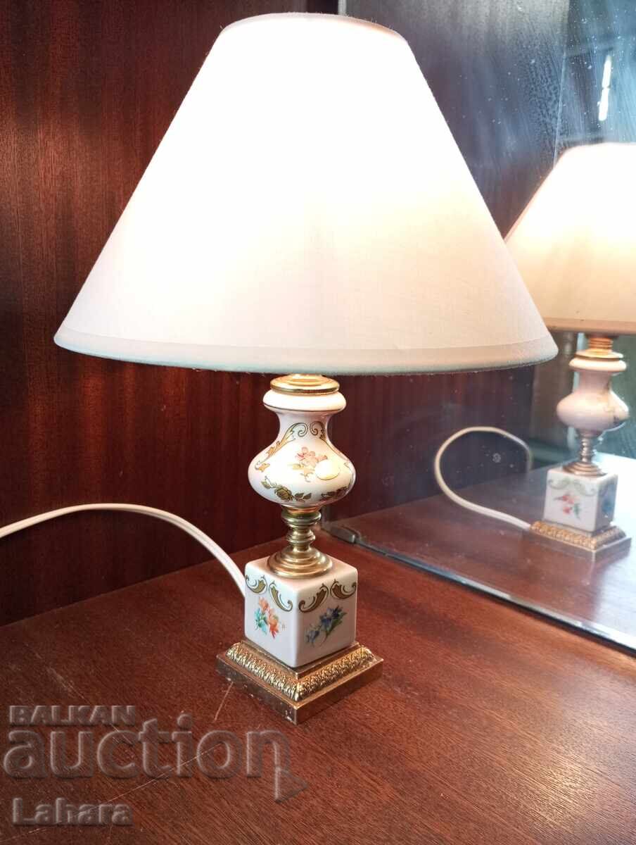 Beautiful Italian porcelain nightstand / table lamp - 5