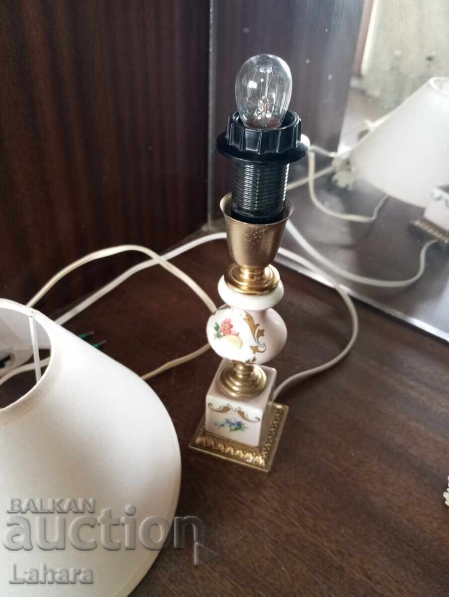 Beautiful Italian porcelain nightstand / table lamp - 6