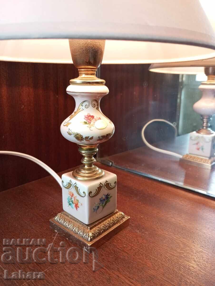 Beautiful Italian porcelain nightstand / table lamp - 7