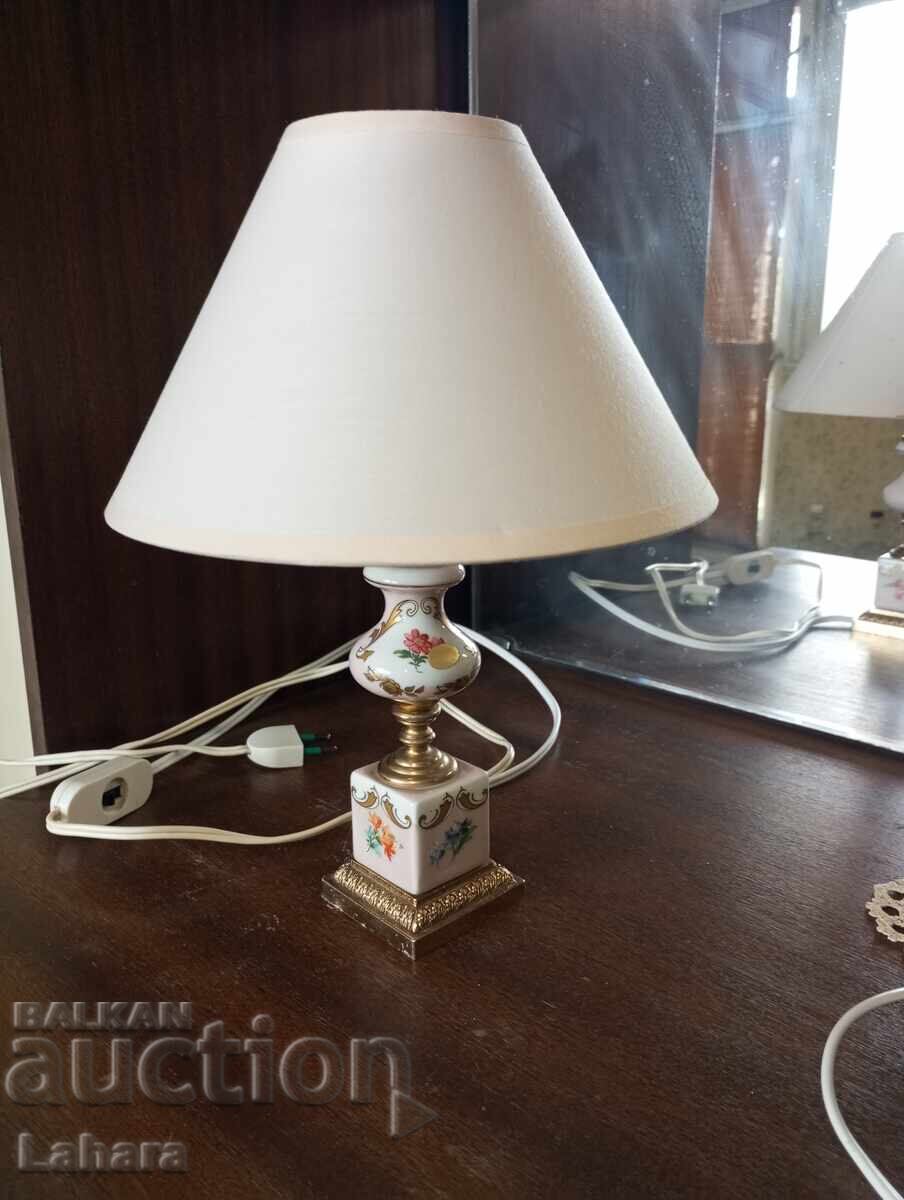 Beautiful Italian porcelain nightstand / table lamp
