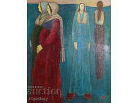 Oil painting portrait figurative composition