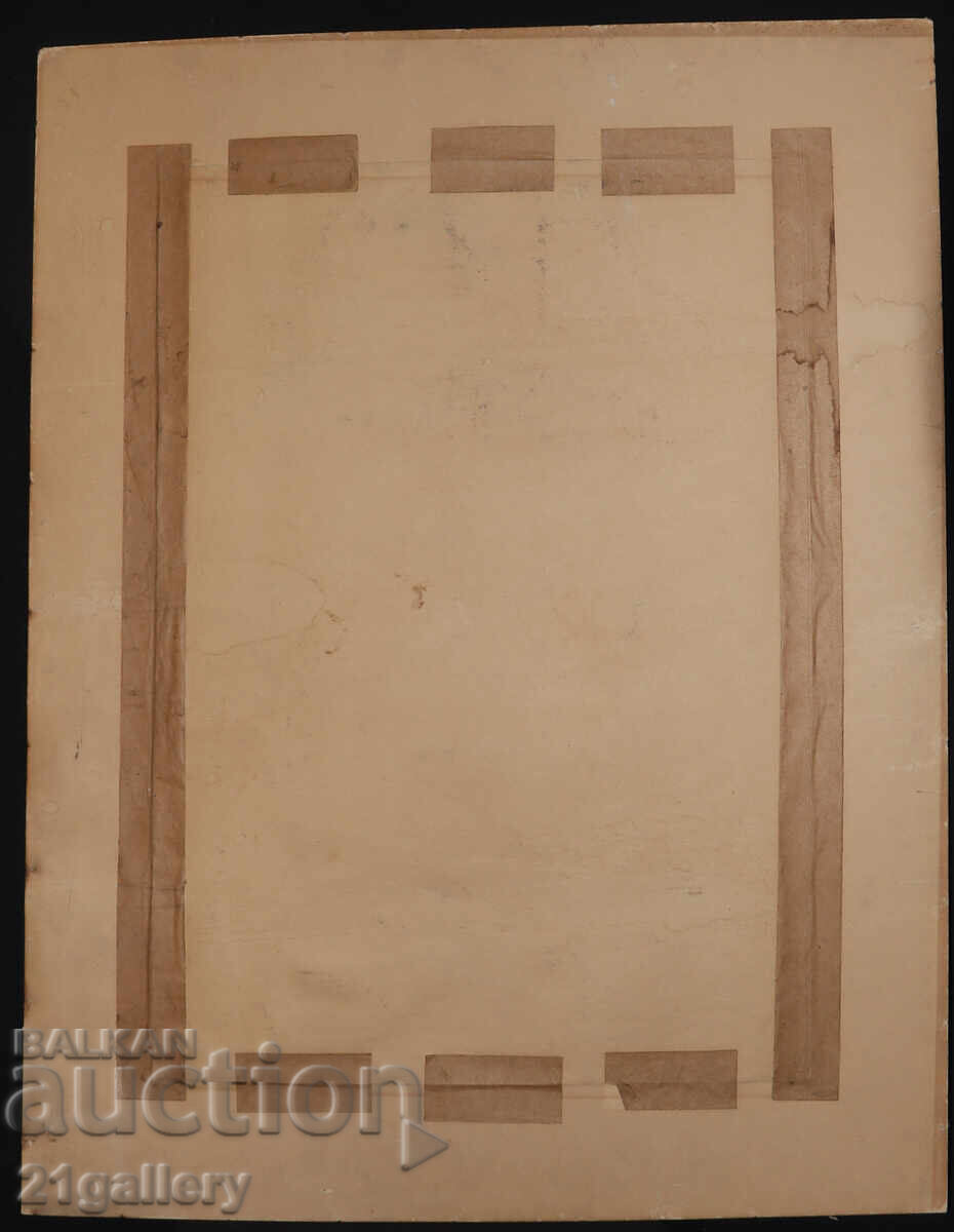 Old large painting, tempera paints, interior - 7