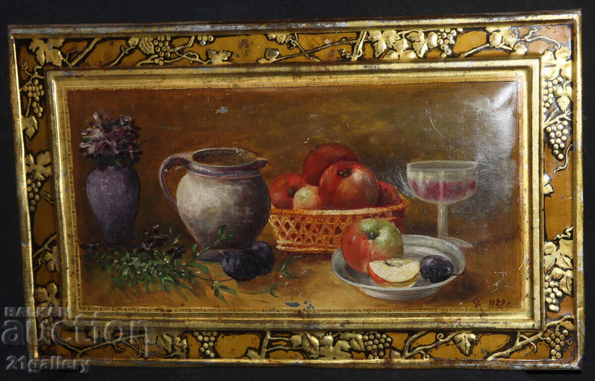 1929 Oil Painting Still Life Signed with price 550.00 BGN | € 281.21