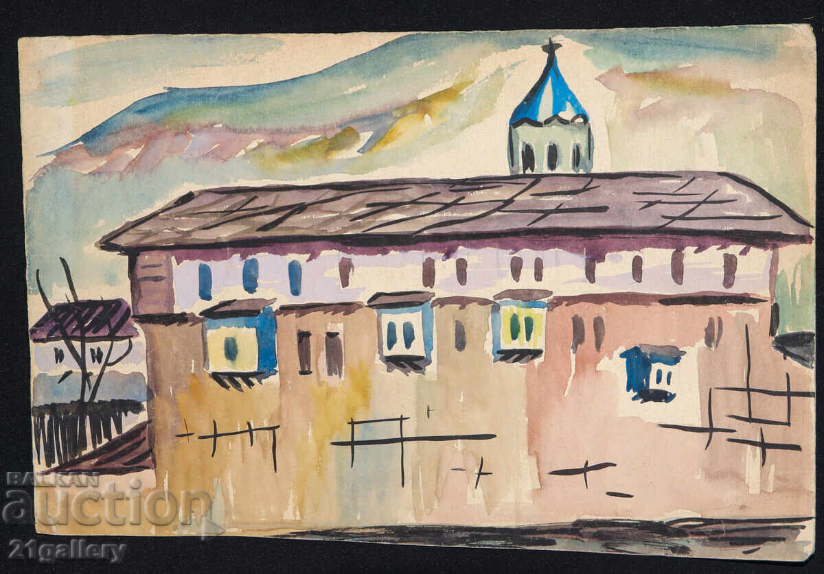 Zachari Savov (1944 - 2025) Landscape Watercolor with price 200.00 BGN | € 102.26