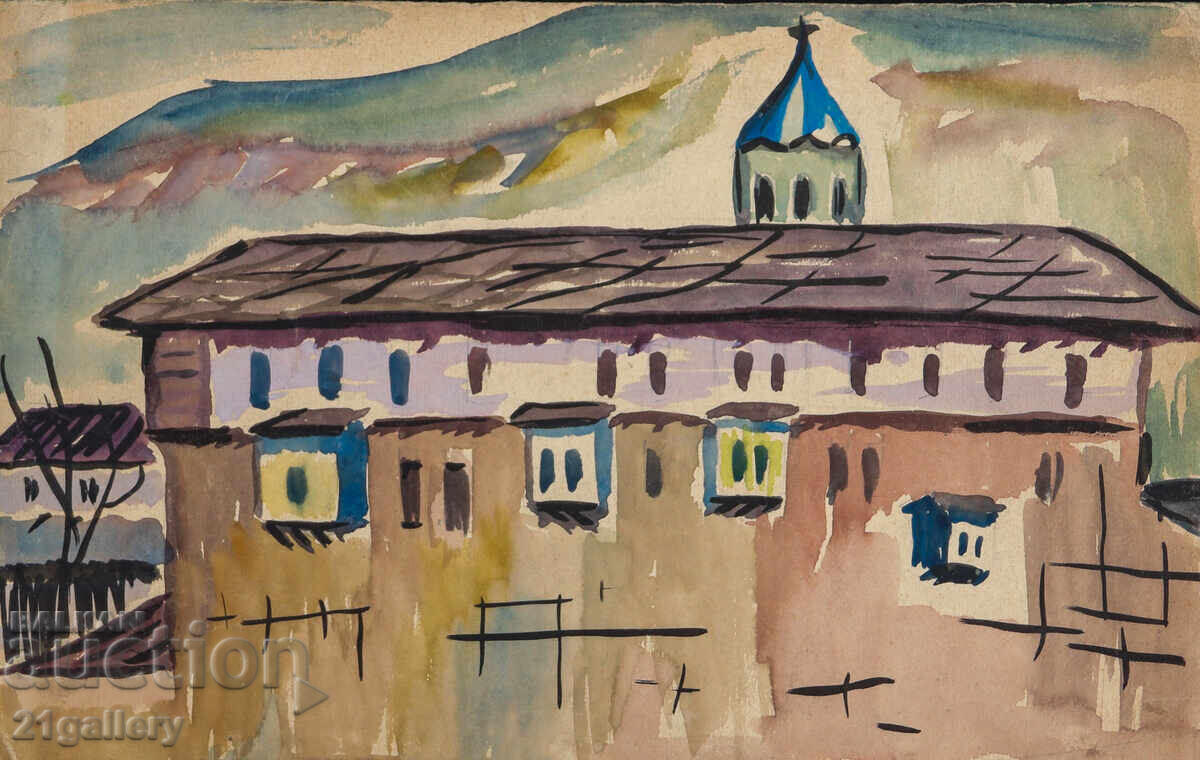 Zachari Savov (1944 - 2025) Landscape Watercolor