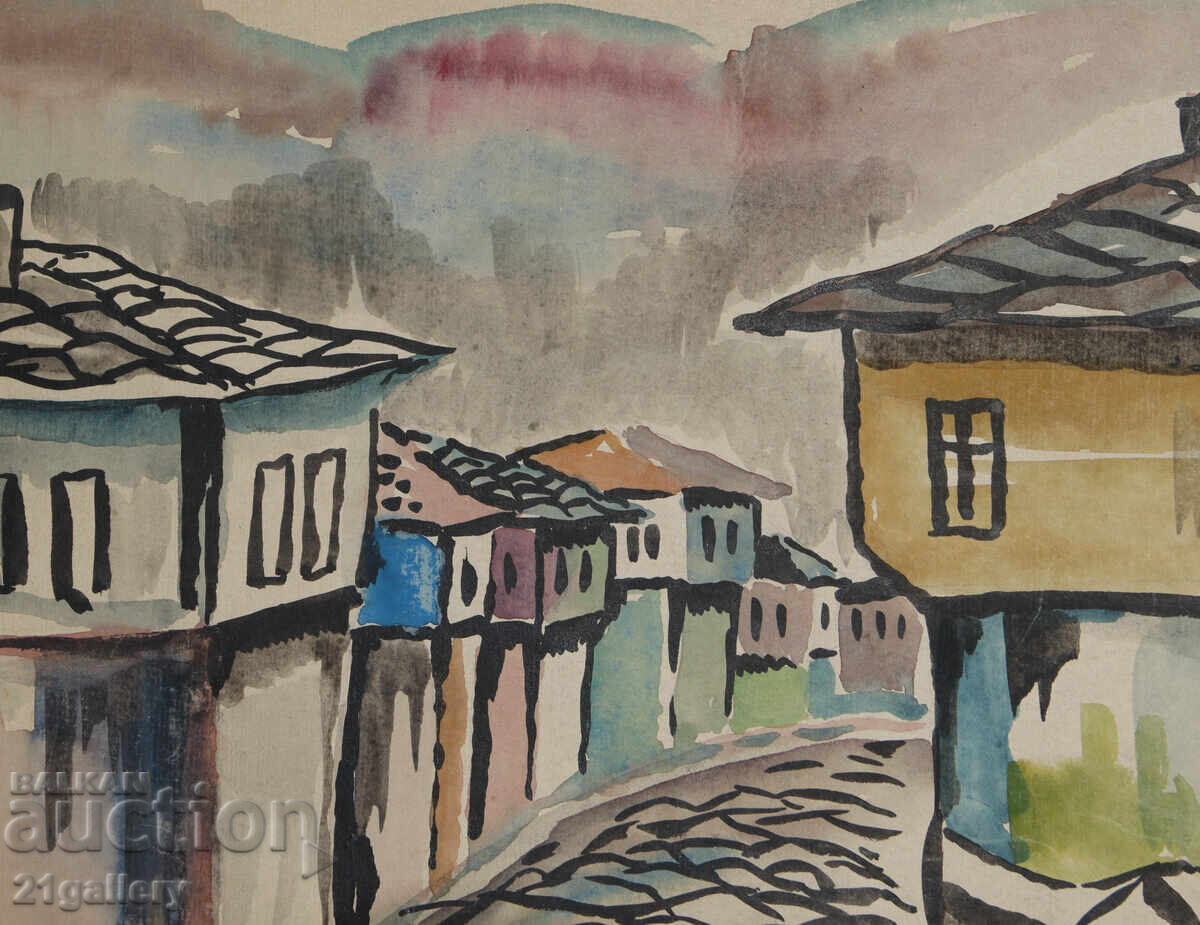 Delivery of Zachari Savov (1944 - 2025) Landscape Watercolor