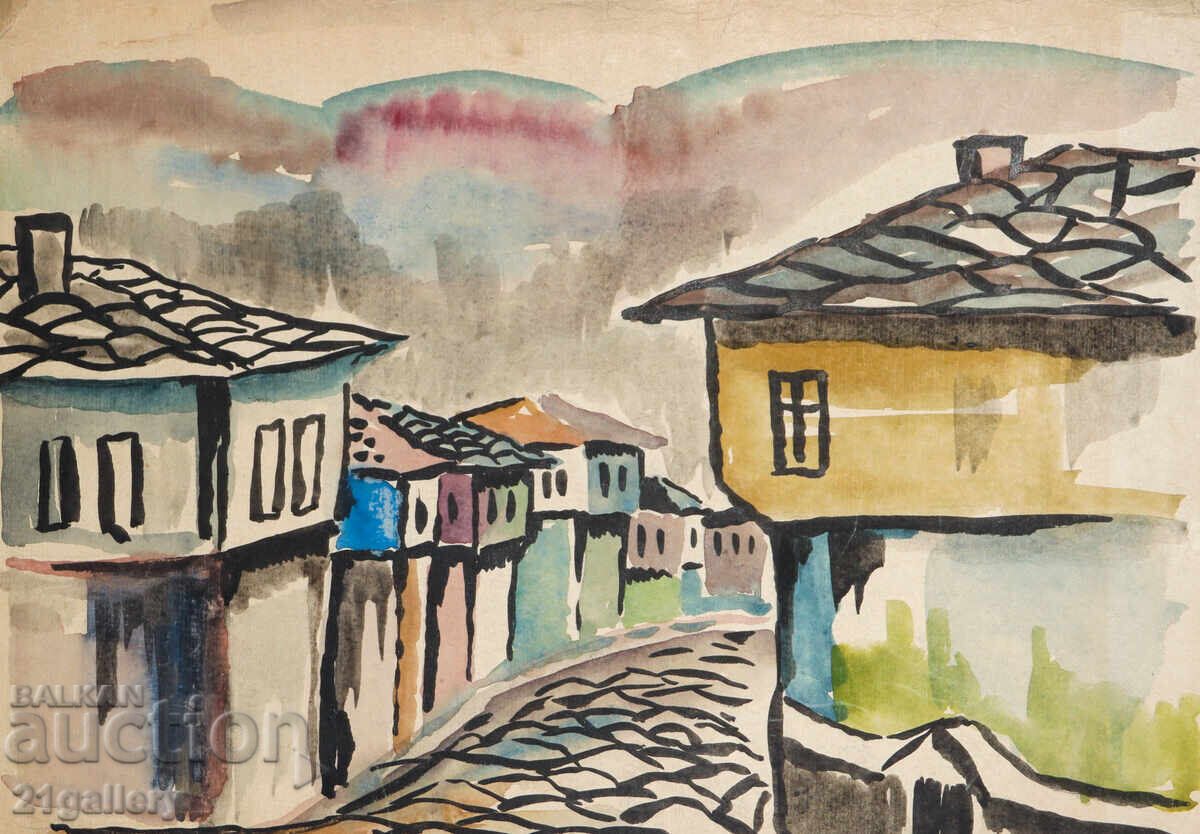 Zachari Savov (1944 - 2025) Landscape Watercolor