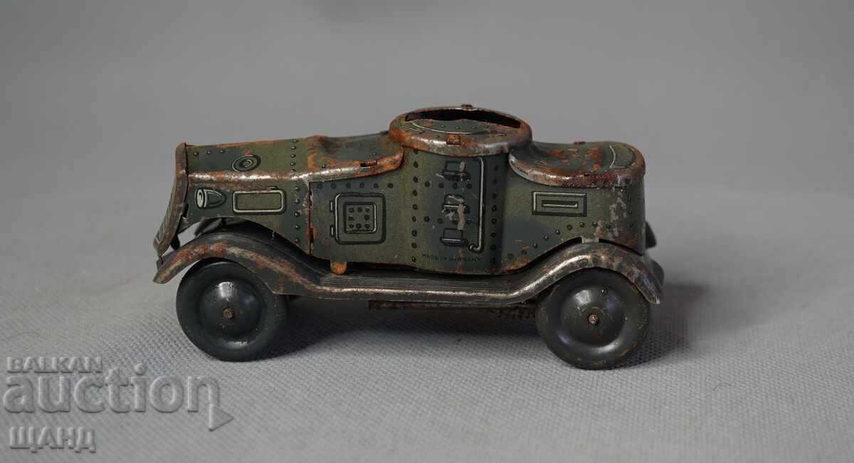 Old German Metal Mechanical Toy Model Tank