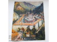 Παλιά Βουλγαρική έγχρωμη λιθογραφία Μονή Ρίλα