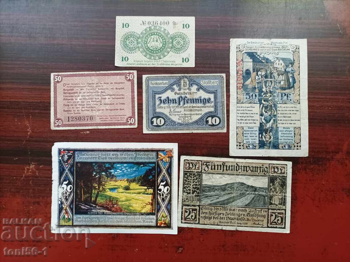 Германия - лот нотгелдове с цена 10.00 лв. | € 5.11