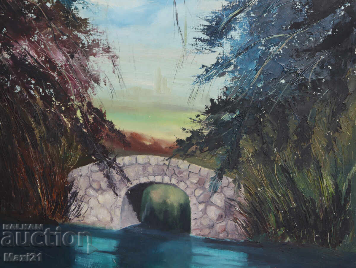 Landscape nature painting oil paints 1981 - 5