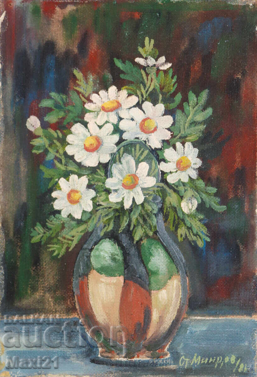 Still life with flowers oil painting with price 200.00 BGN | € 102.26